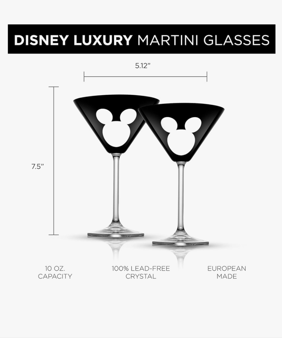 Disney Luxury Martini Glasses