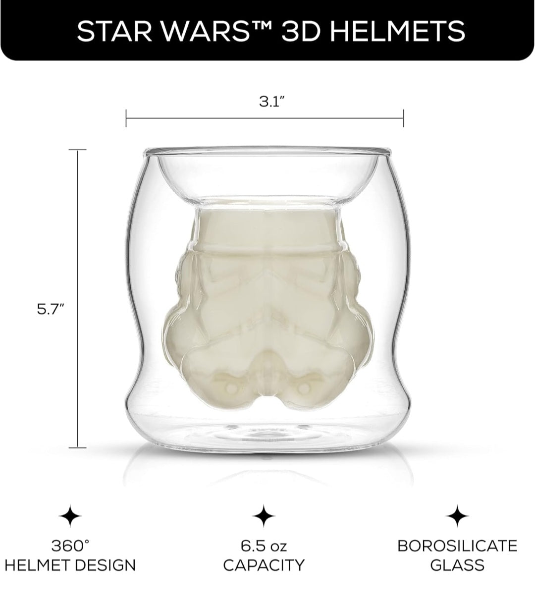 JoyJolt Star Wars Stormtrooper Cup