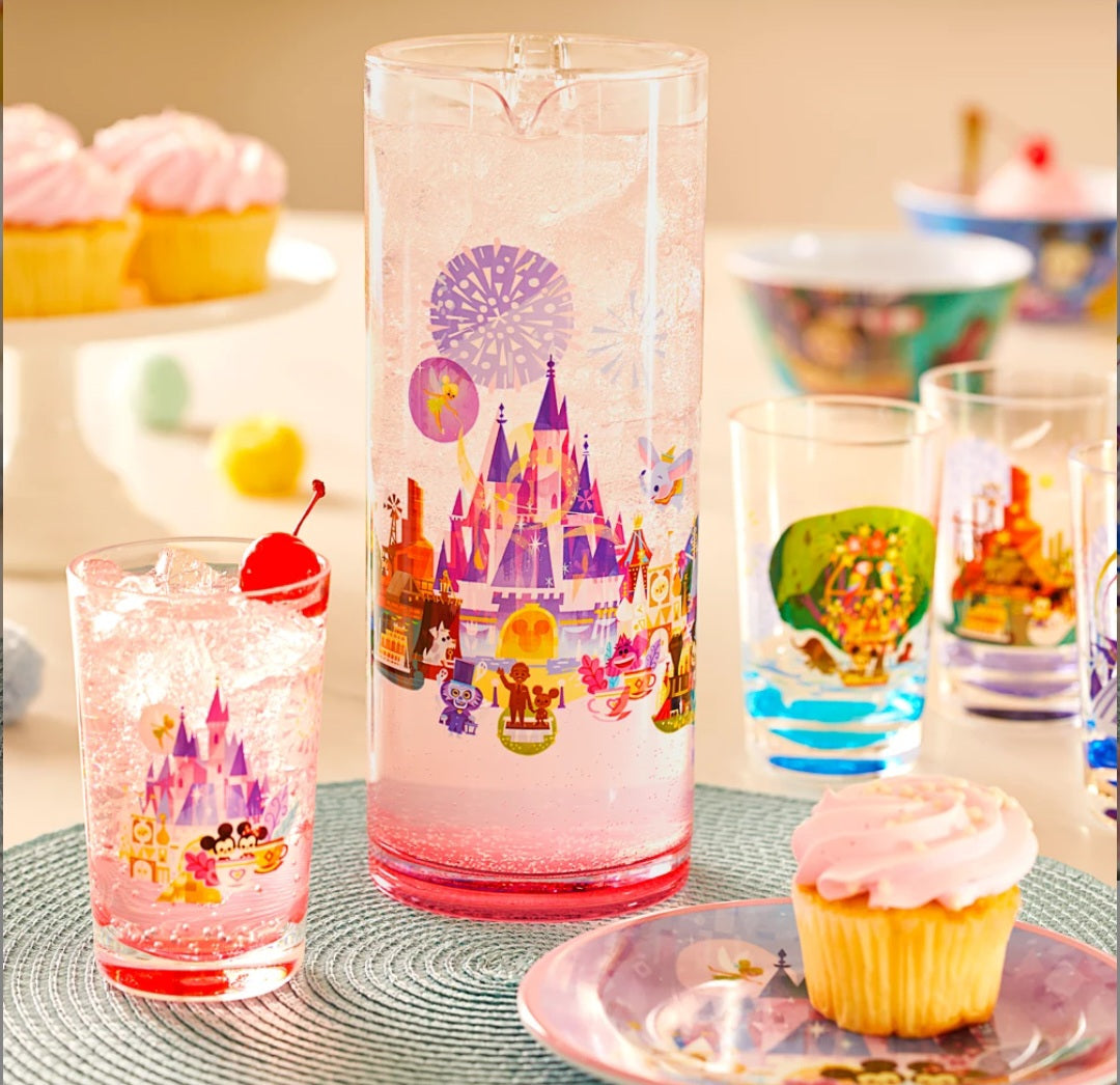 DISNEY PARKS JOEY CHOU DRINKWARE GLASSES