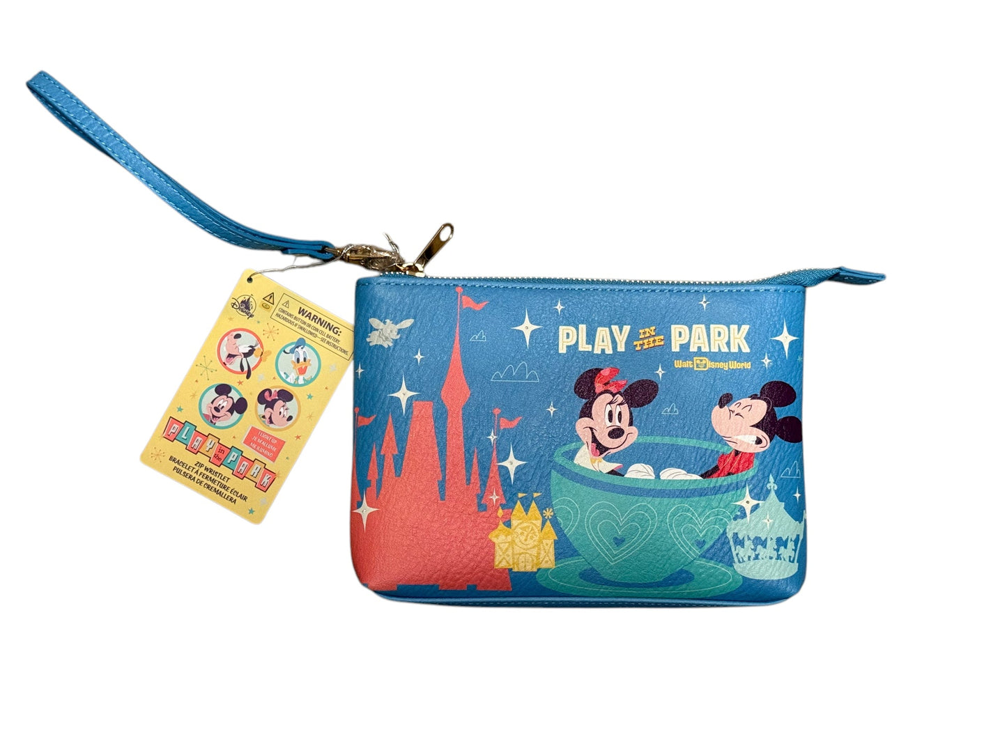 Disney World Play In The Park Mickey Minnie Light Up Zip Wristlet