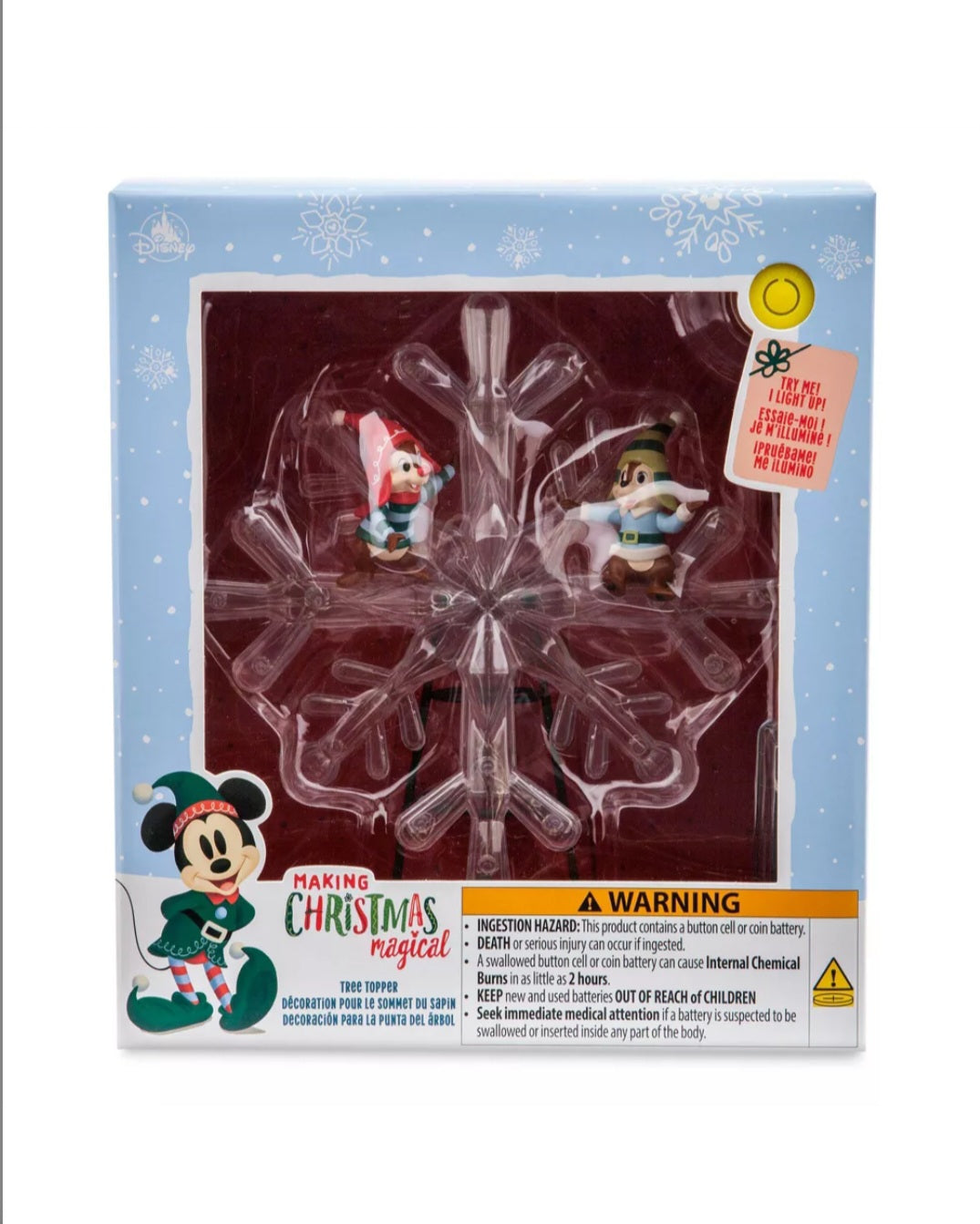 Chip 'n Dale Light-Up Holiday Tree Topper