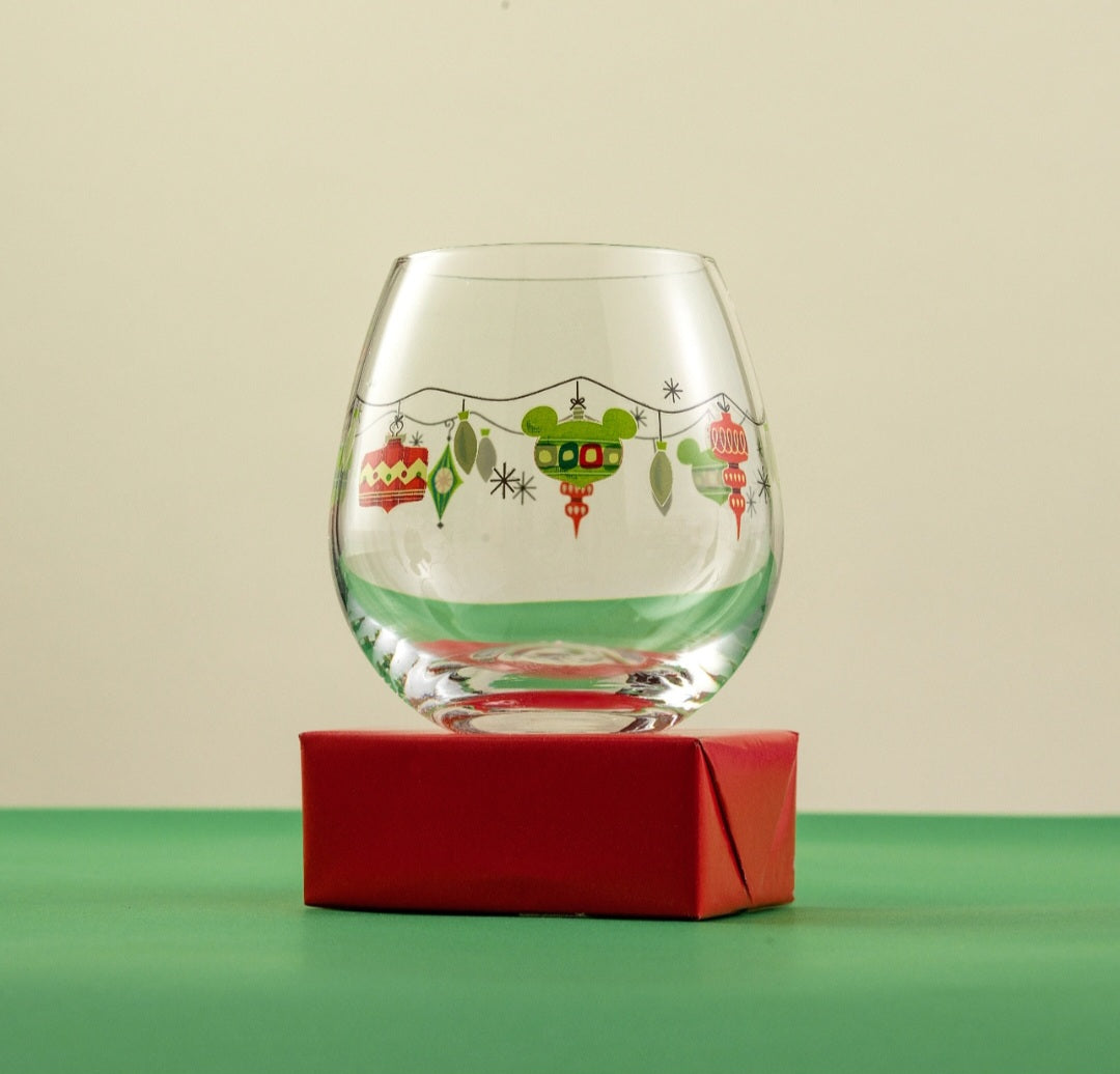 Disney Mickey Mouse Joy Oh Joy Stemless Wine Glasses