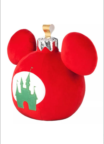 Mickey Mouse Holiday Ornament Throw Pillow