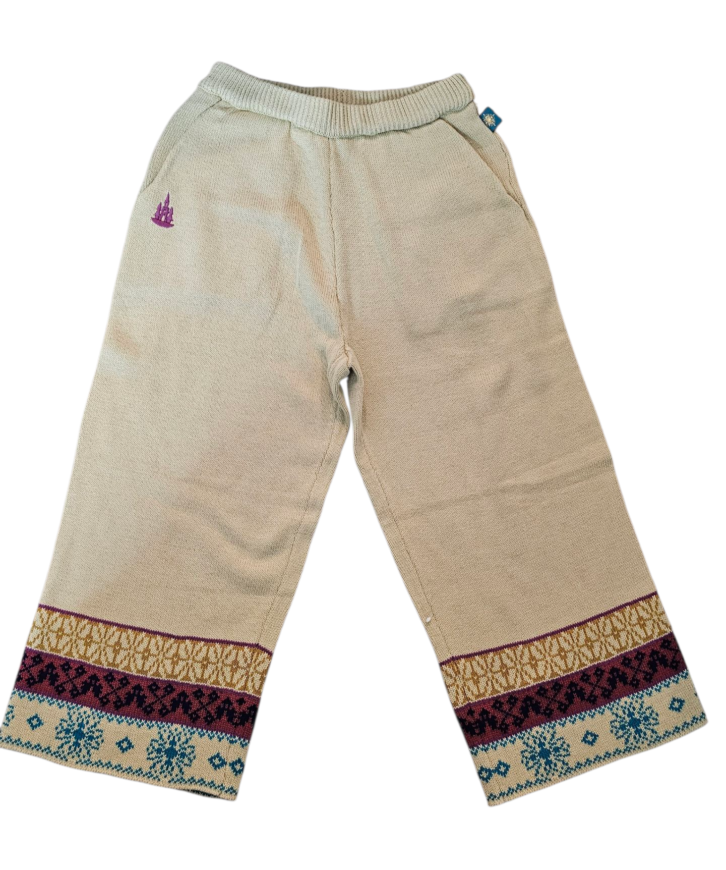 Disney Frozen Collection Girls Elastic Waist Pull-On Snowflake Pants