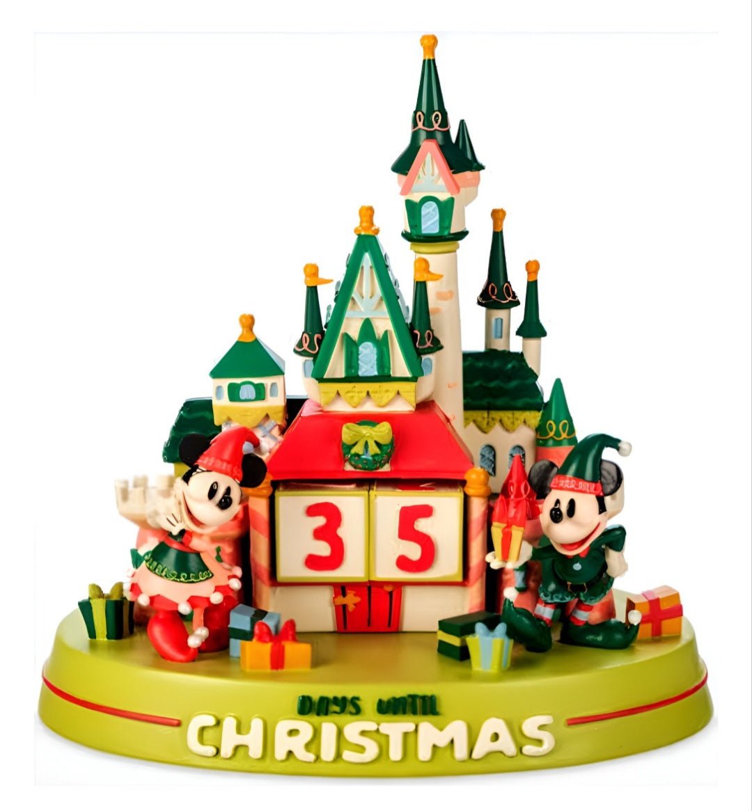 New Disney Parks Mickey Minnie Holiday Castle Countdown Calendar Figure