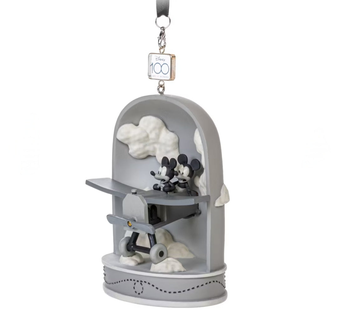Mickey and Minnie Disney100 Ornament Plane Crazy