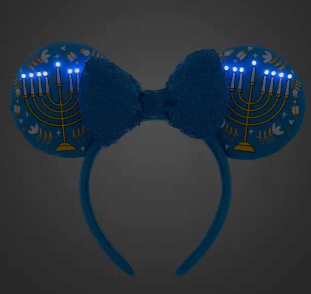Minnie Hanukkah Light-Up Ears Headband