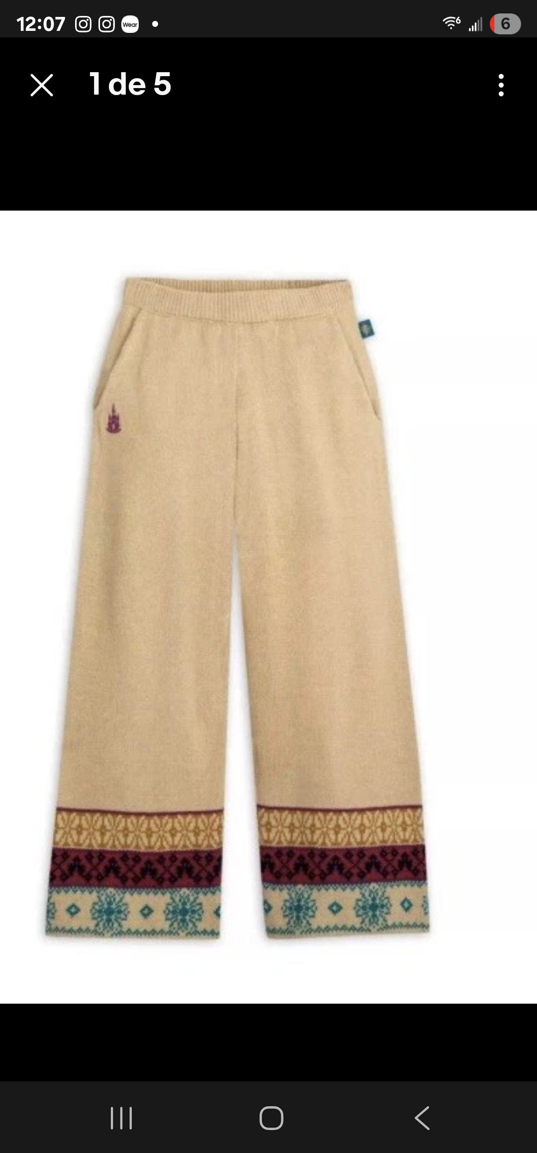 Disney Frozen Collection Girls Elastic Waist Pull-On Snowflake Pants